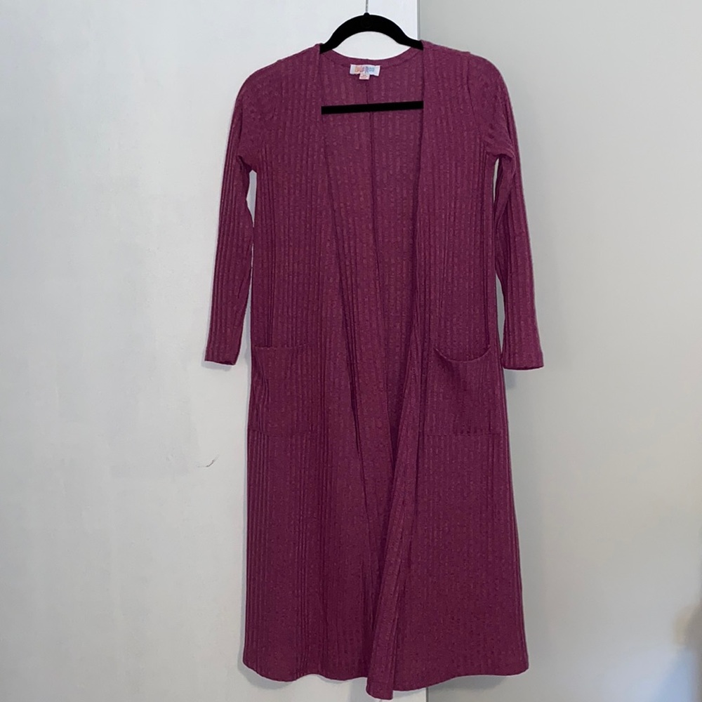 LuLaRoe - Purple Ribbed Duster Cardigan